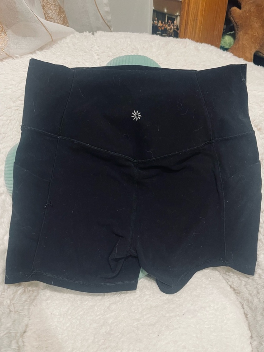Athleta Black High-Waist Athletic Shorts